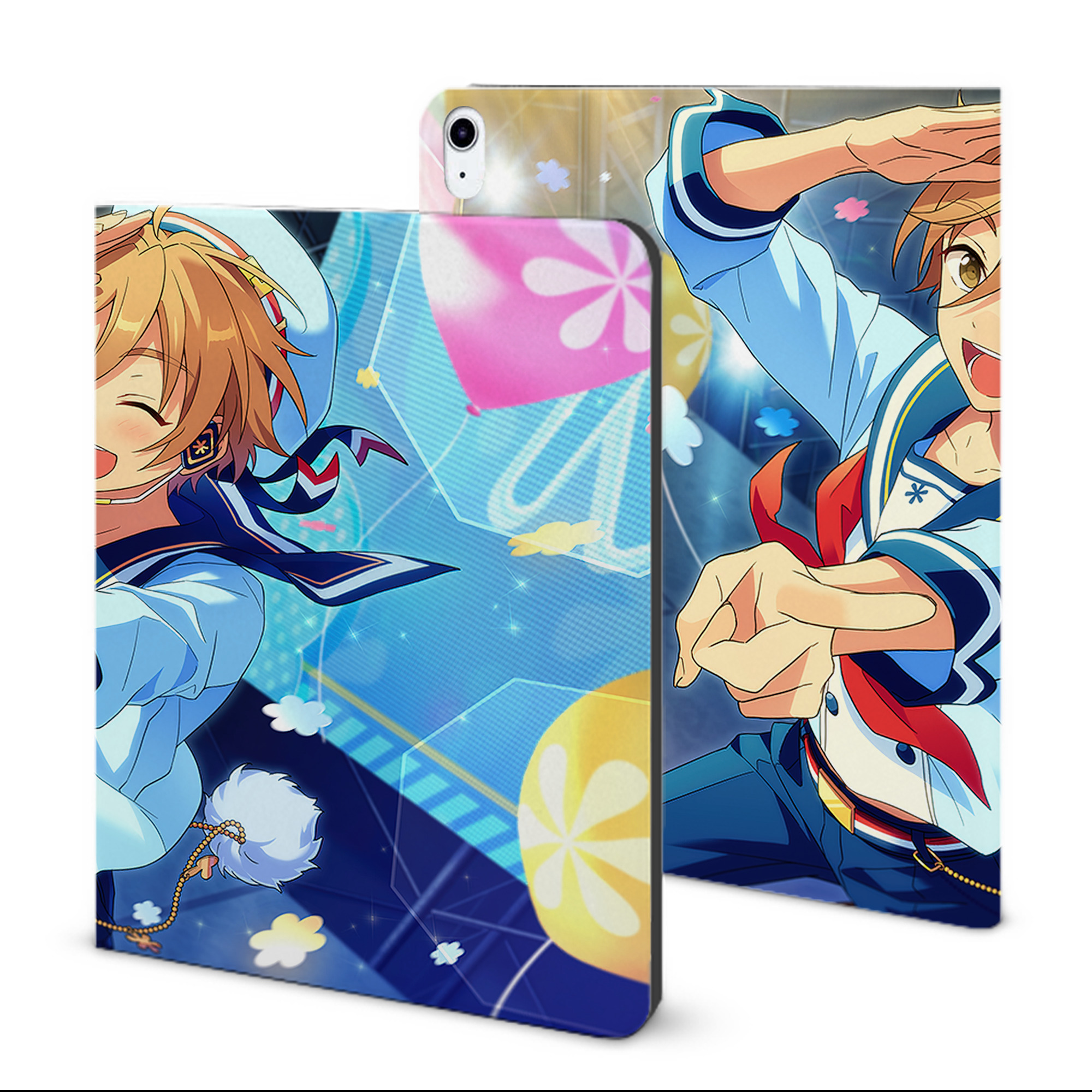 （画像用） あんさんぶるスターズ! Ensemble Stars IPad ケース ブック型 PUレザー TPU 耐衝撃 軽量 薄型 ペン収納なし 全面保護 IPad 各モデル対応